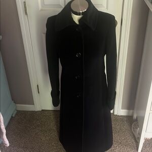 Jones New York Black Trench Coat Tailored Elegance